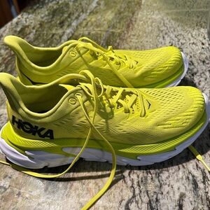Hoka Neon Yellow Cushioned Running Shoes